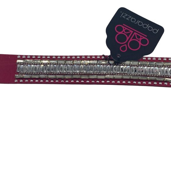 Paparazzi Jewelry Rock Star Rocker Pink Womens Snap Bracelet Lead & Nickel Free - Picture 7 of 8